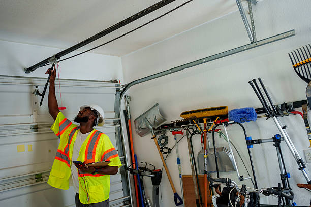 Professional Garage Door Panel Replacement technician working in Fitchburg, WI